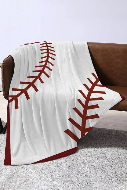 White Ball Game Fashion Fleece Blanket