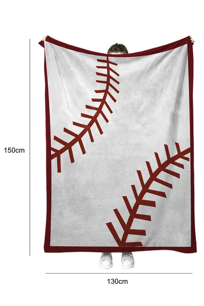 White Ball Game Fashion Fleece Blanket