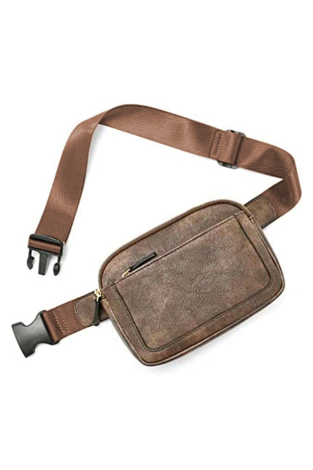 Desert Palm Minimalist Multi-zipped Crossbody Bag